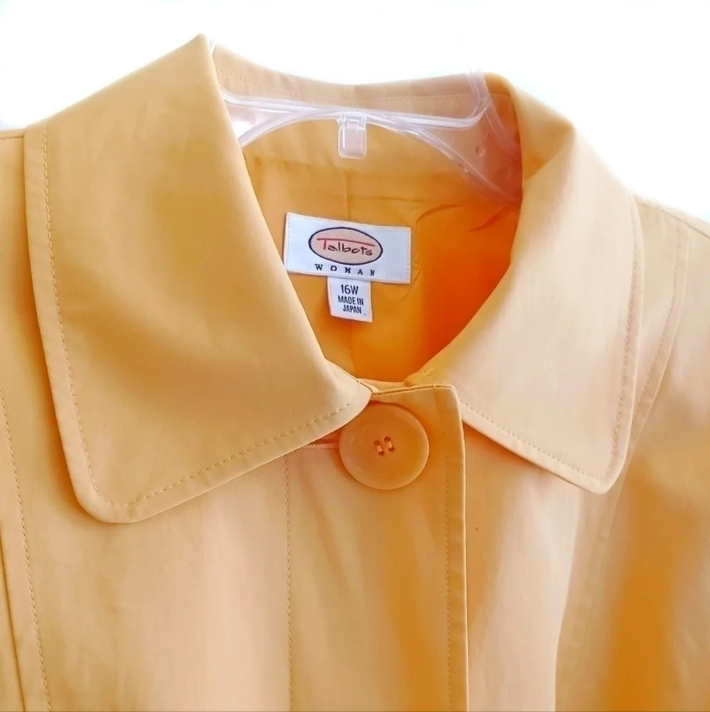 Vintage Talbots Yellow Blazer Jacket Oversized 90s Minimalist Quiet Luxury 16 - Picture 3 of 9